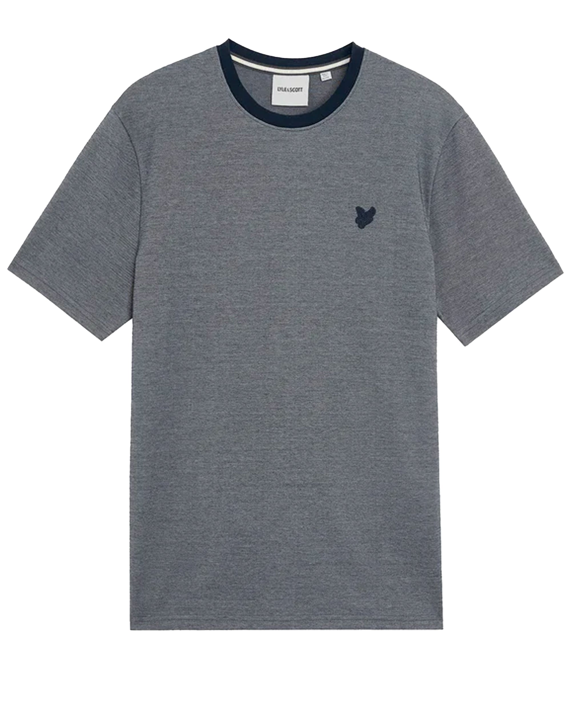 Lyle & Scott Two Tone Pique T-Shirt Chambray Blue