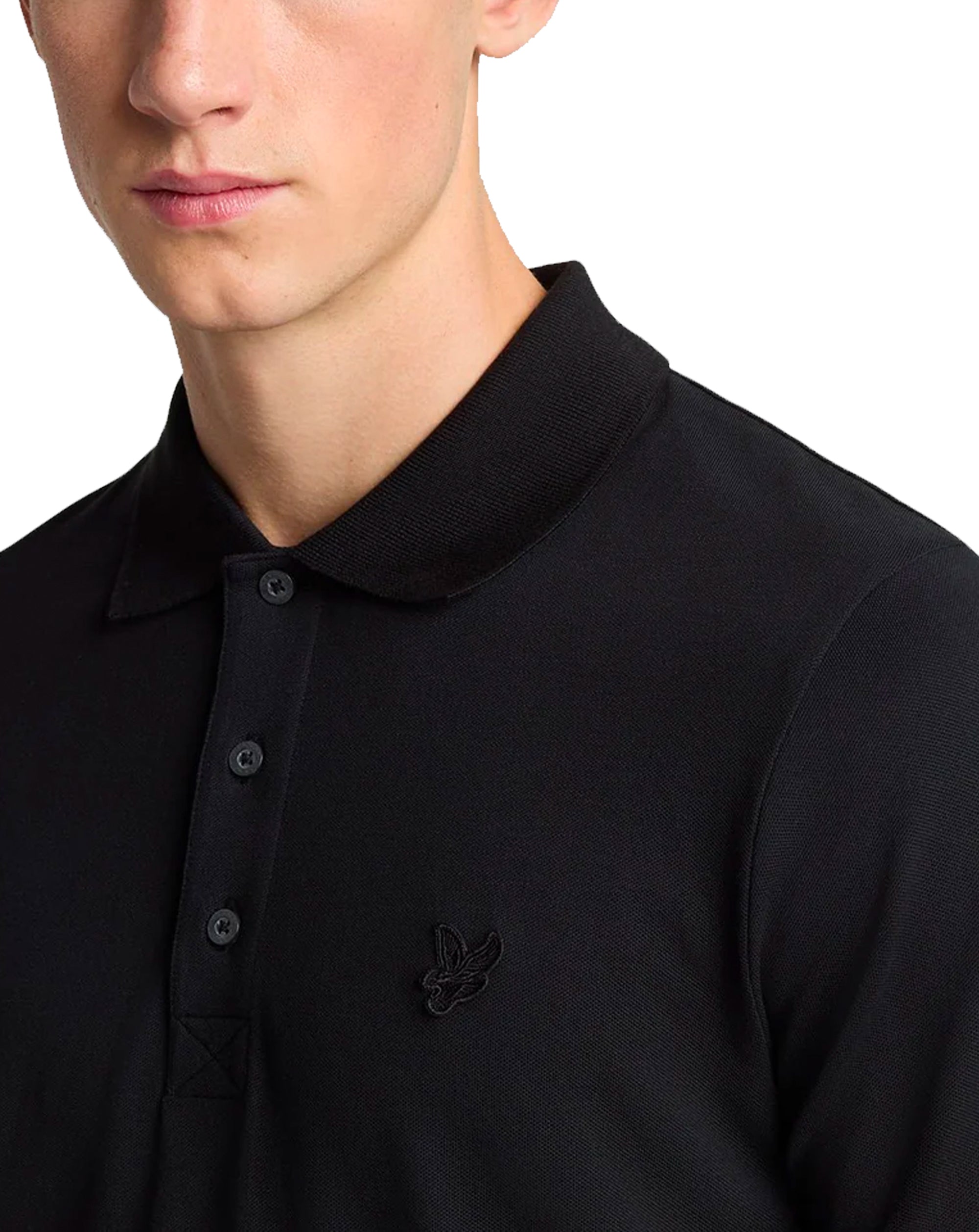 Lyle & Scott superfine polo shirt JET BLACK
