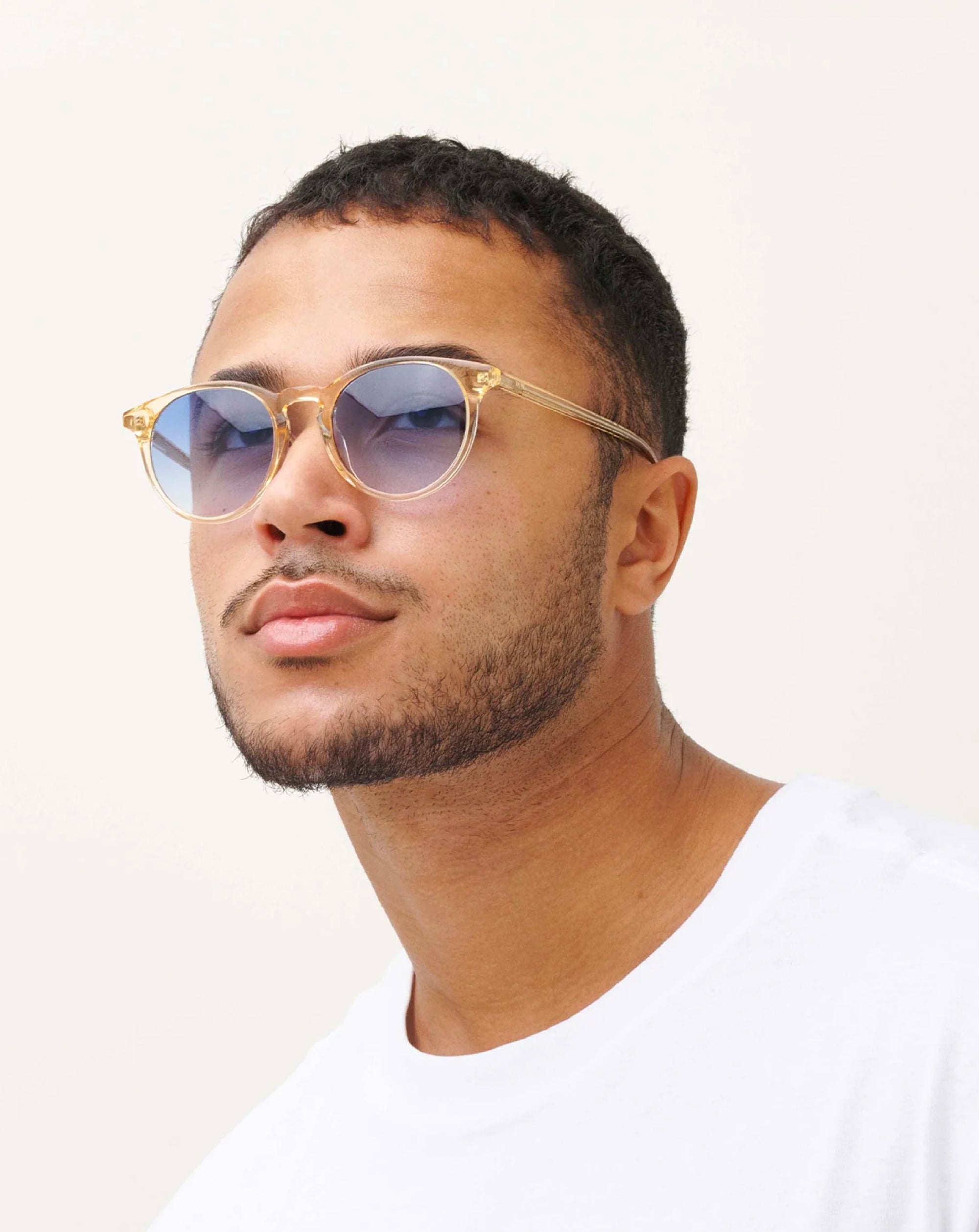 Messy Weekend New Depp Bio acetate Sunglasses BLUE CHAMPAGNE