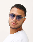 Messy Weekend New Depp Sunglasses BLUE GREY CRYSTAL