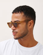 Messy weekend style Dean Sunglasses Brown Coffee
