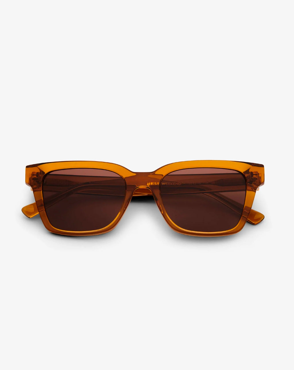 Messy weekend style Dean Sunglasses Brown Coffee
