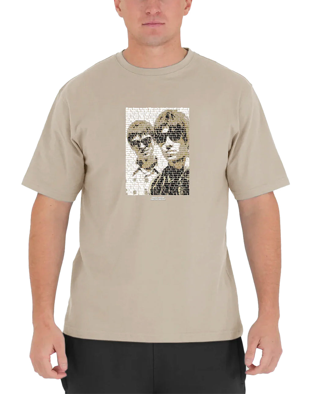 Peaceful Hooligan Oasis Brothers T Shirt Stone