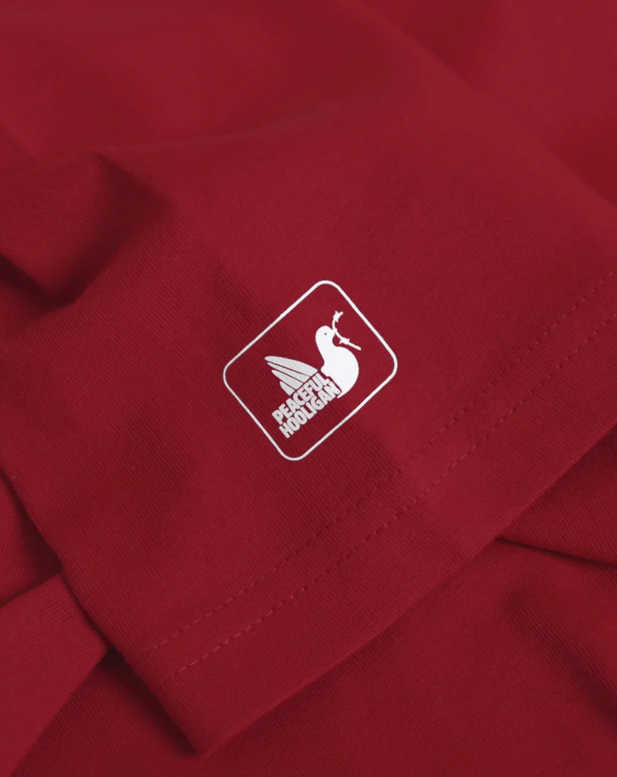 Peaceful Hooligan Oasis Brothers T Shirt Dark Red