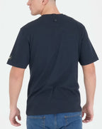 Peaceful Hooligan Oasis Live Forever T Shirt Navy