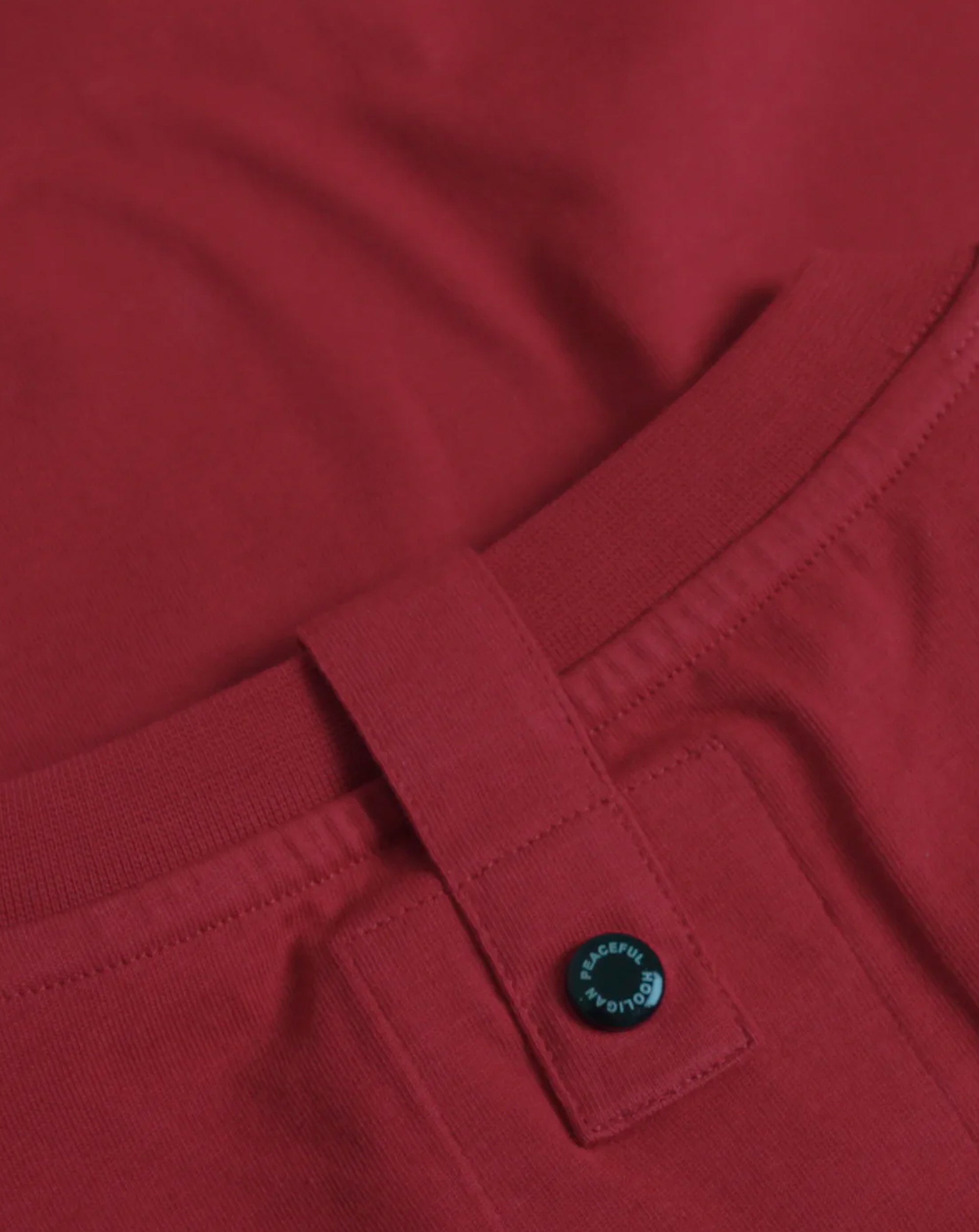 Peaceful Hooligan Oasis Poster Dove T Shirt Deep Red