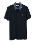 Penguin Jacquard collar Polo Shirt DARK SAPPHIRE