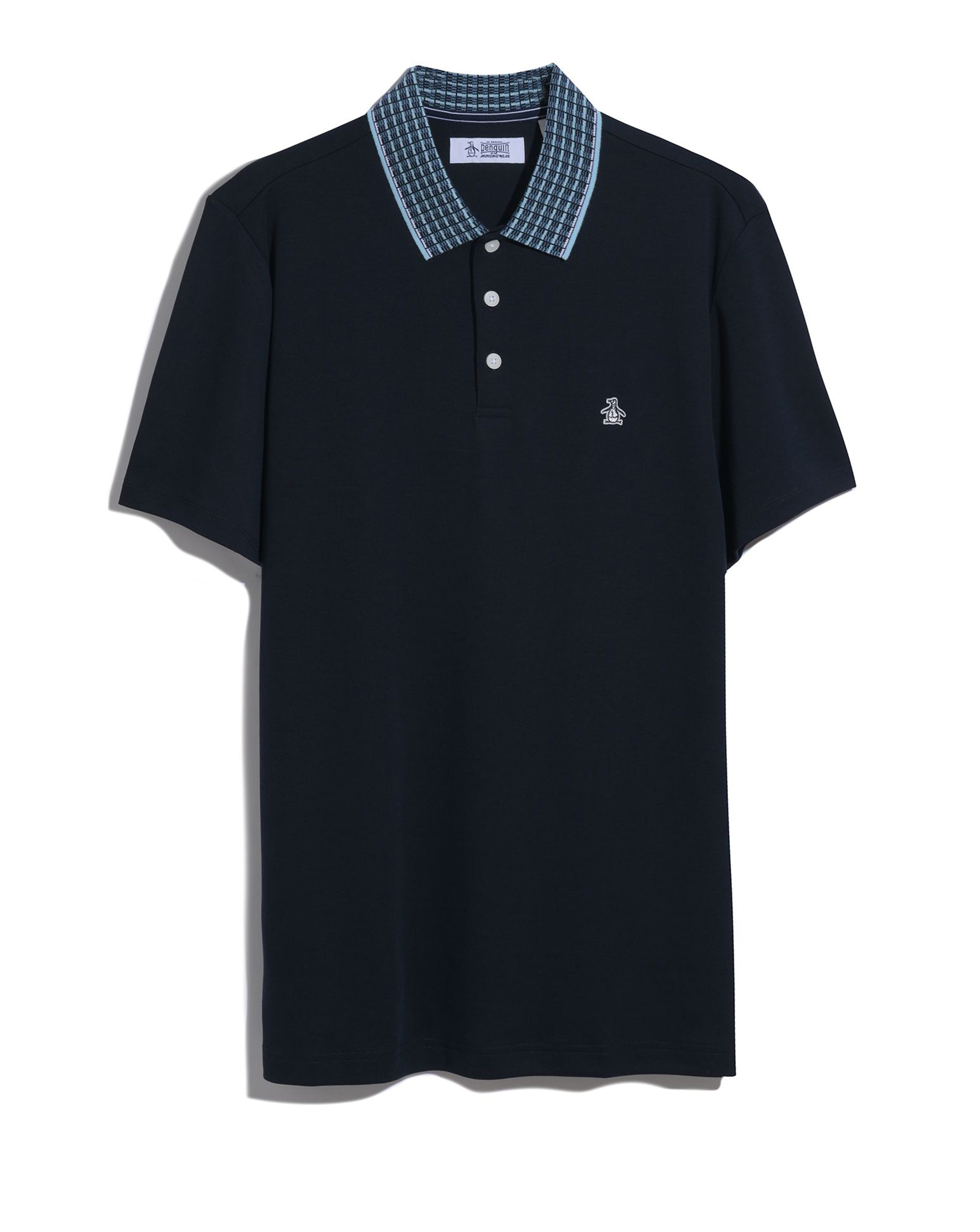 Penguin Jacquard collar Polo Shirt DARK SAPPHIRE