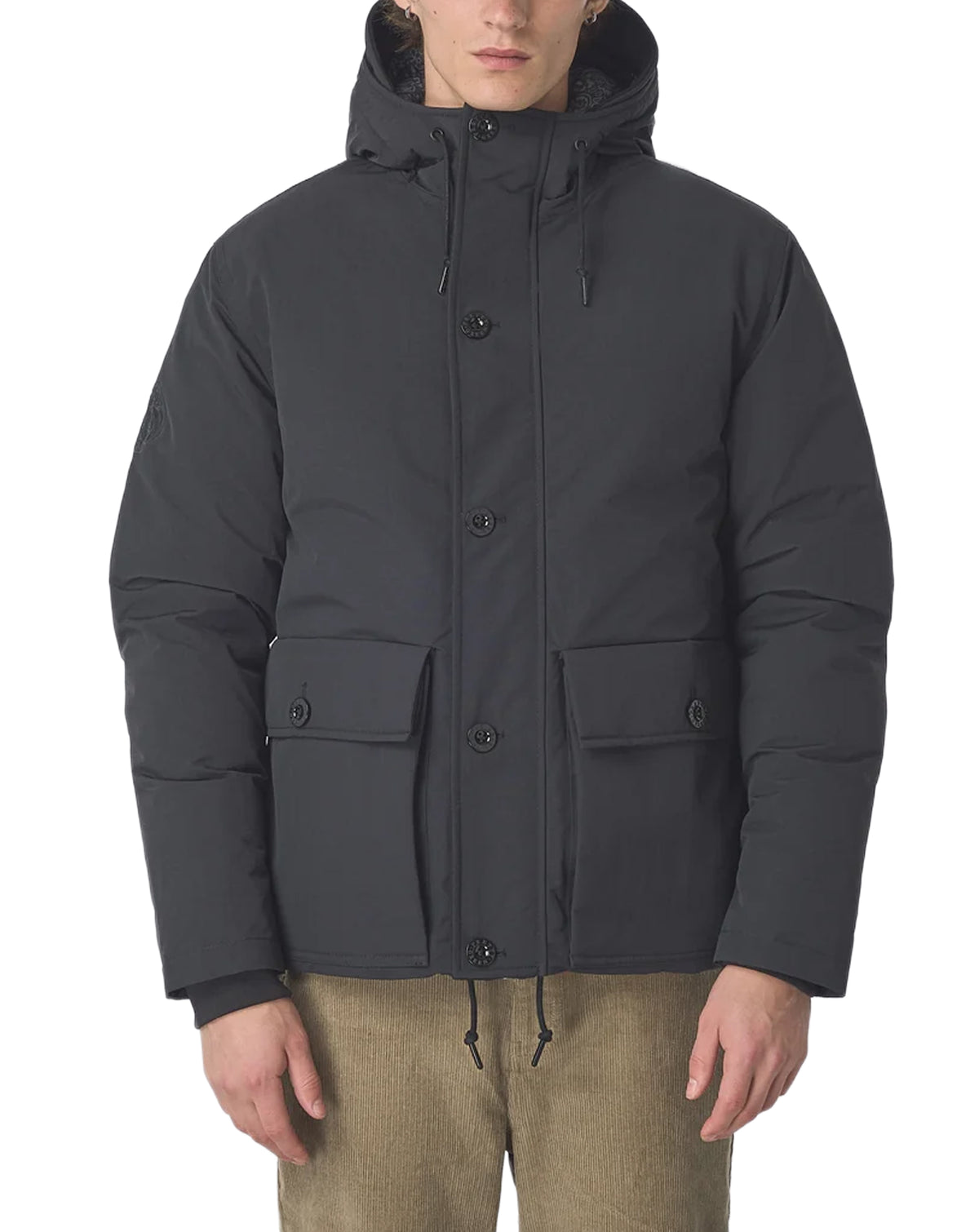 Pretty Green Coldwave Short Parka Jacket BLACK