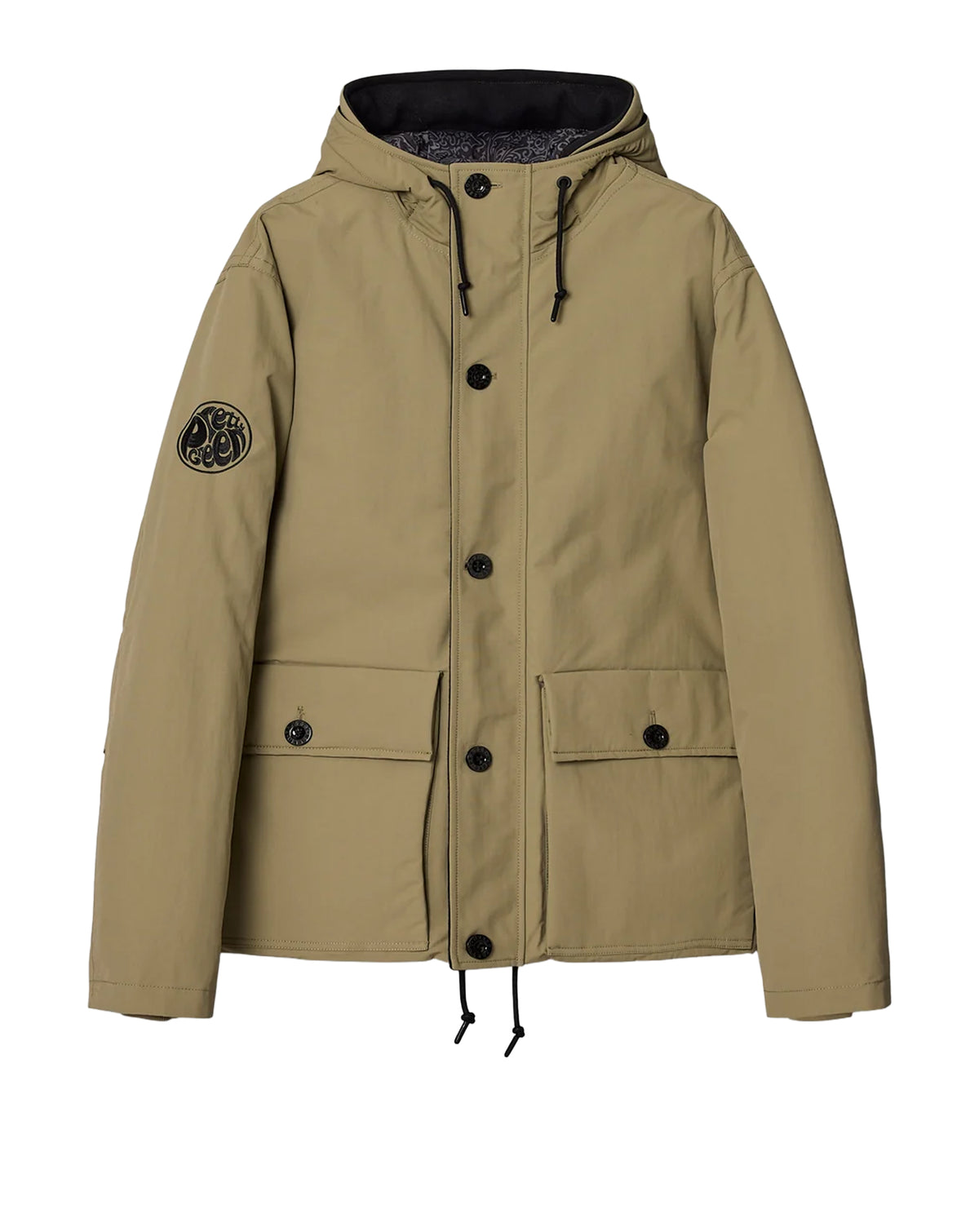 Pretty Green Coldwave Short Parka Jacket KHAKI