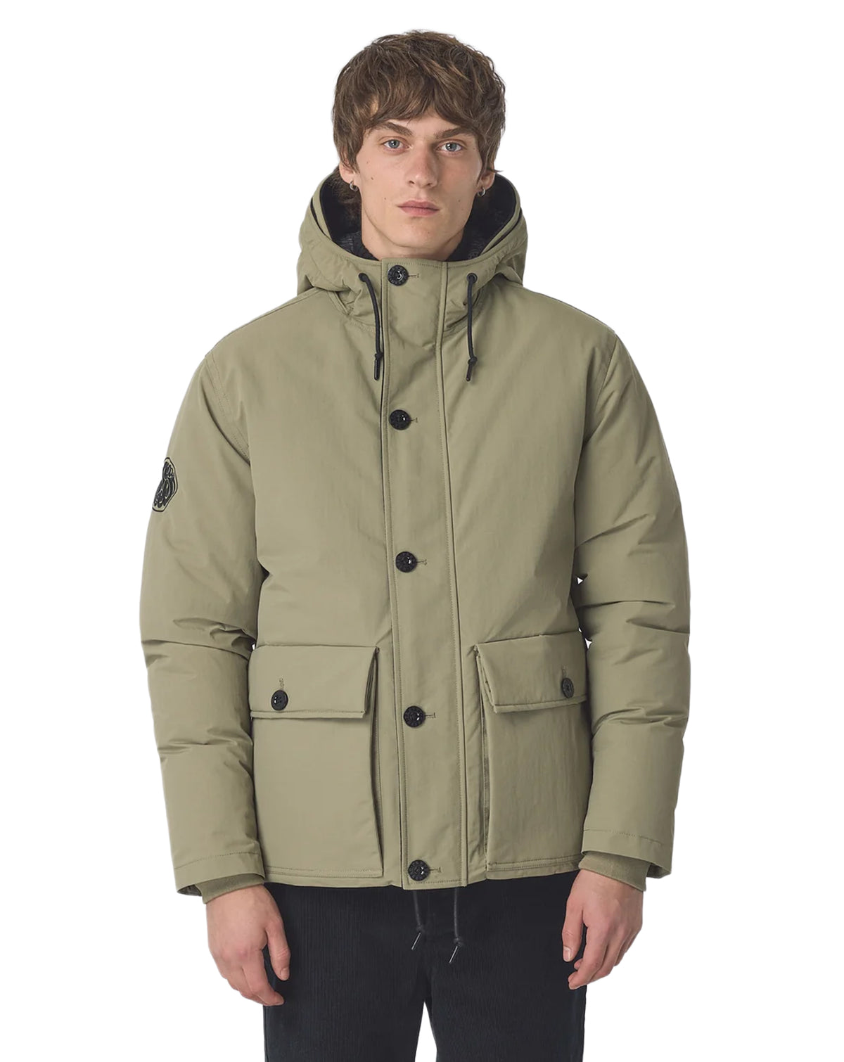 Pretty Green Coldwave Short Parka Jacket KHAKI