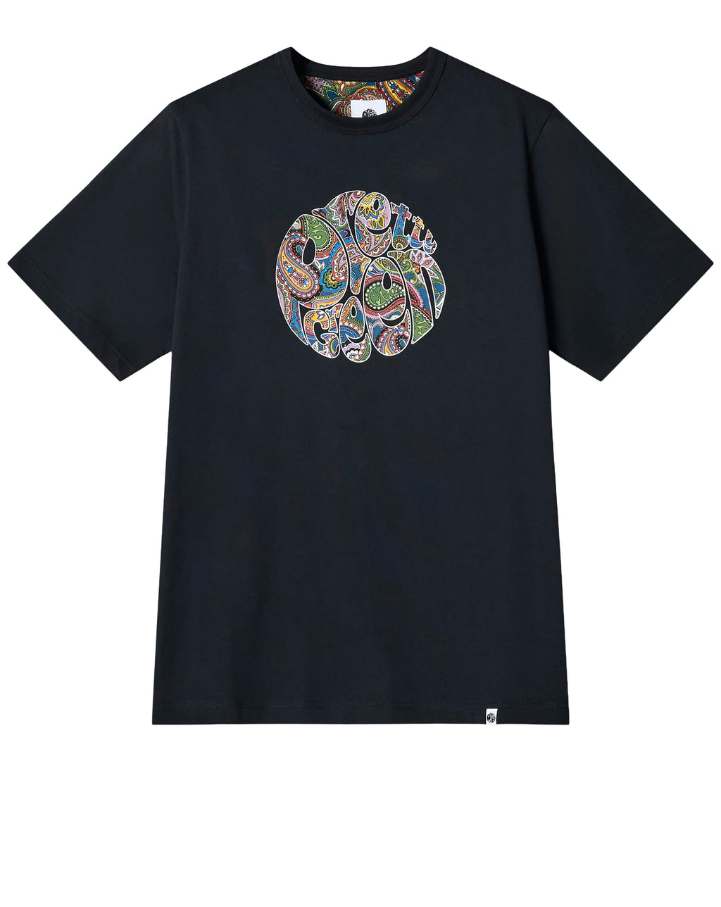 Pretty Green House Paisley Logo T-Shirt BLACK