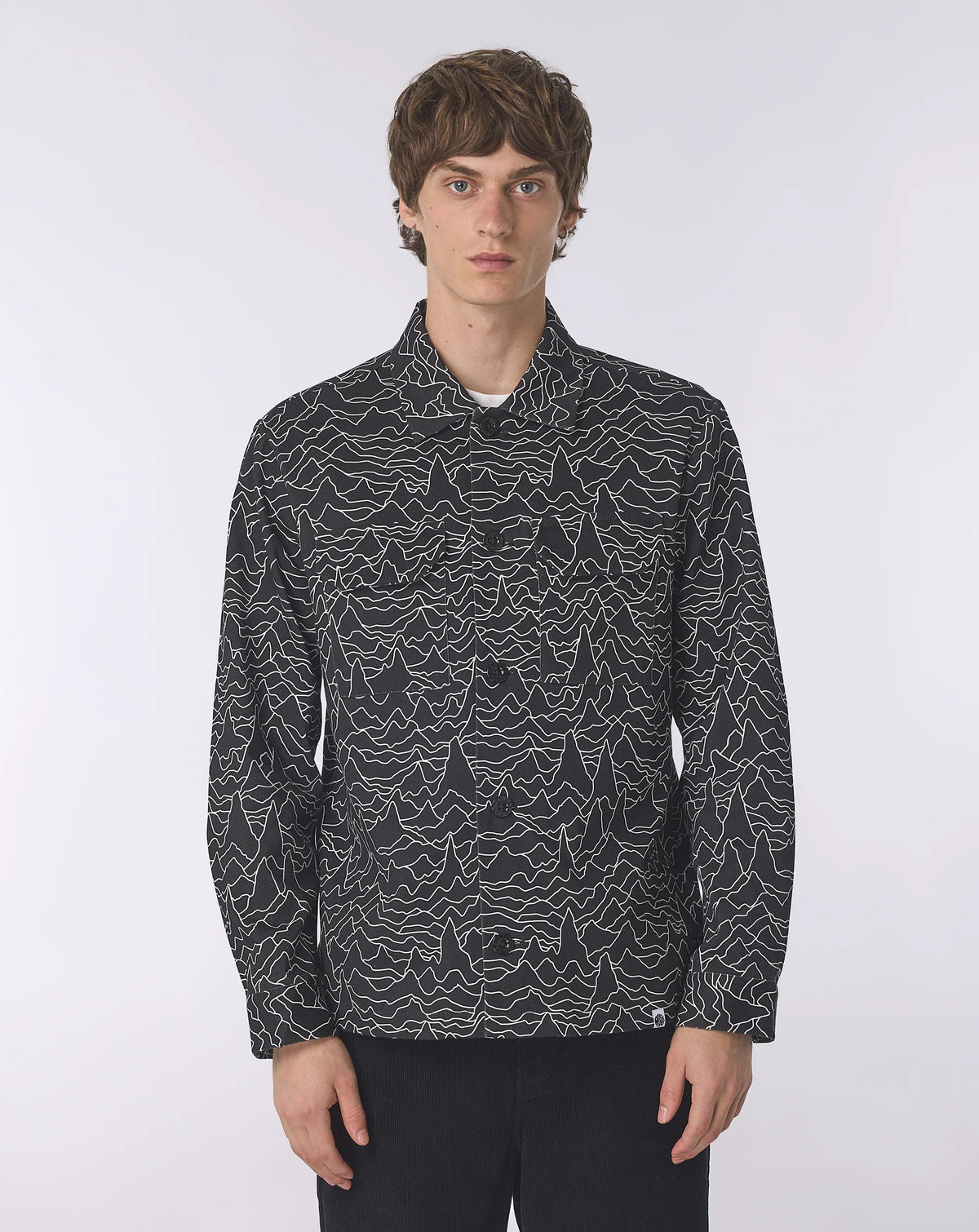 Pretty Green Pulsar Jacket with print BLACK