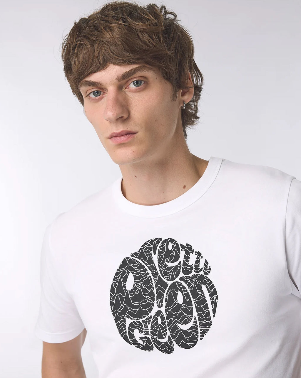 Pretty Green Pulsar Logo T Shirt WHITE