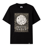 Pretty Green Rave On Box Logo T Shirt BLACK