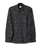 Pretty Green Rave on Linear Paisley Shirt BLACK