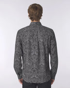 Pretty Green Rave on Linear Paisley Shirt BLACK