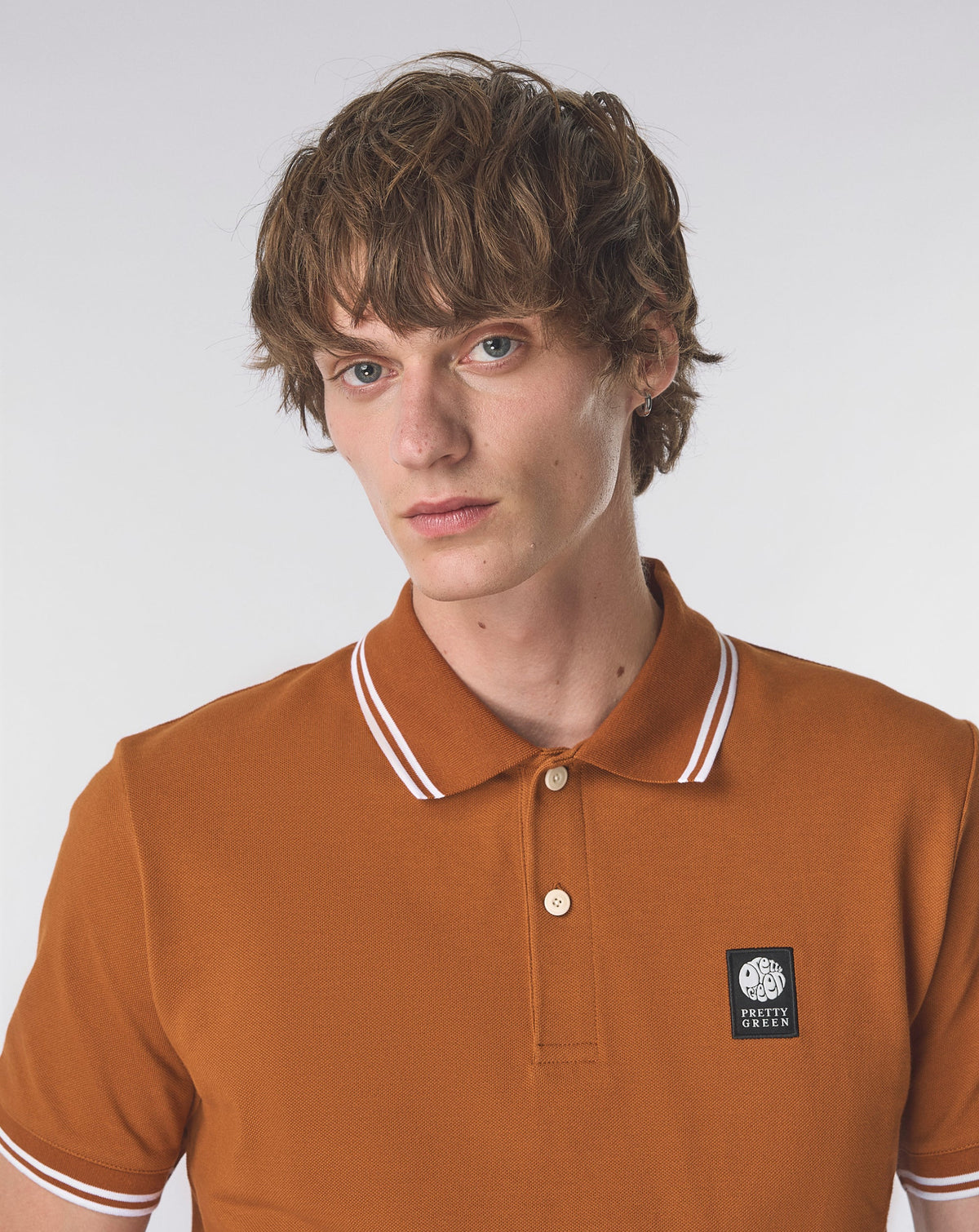 Pretty Green Rayner SS Polo Rust