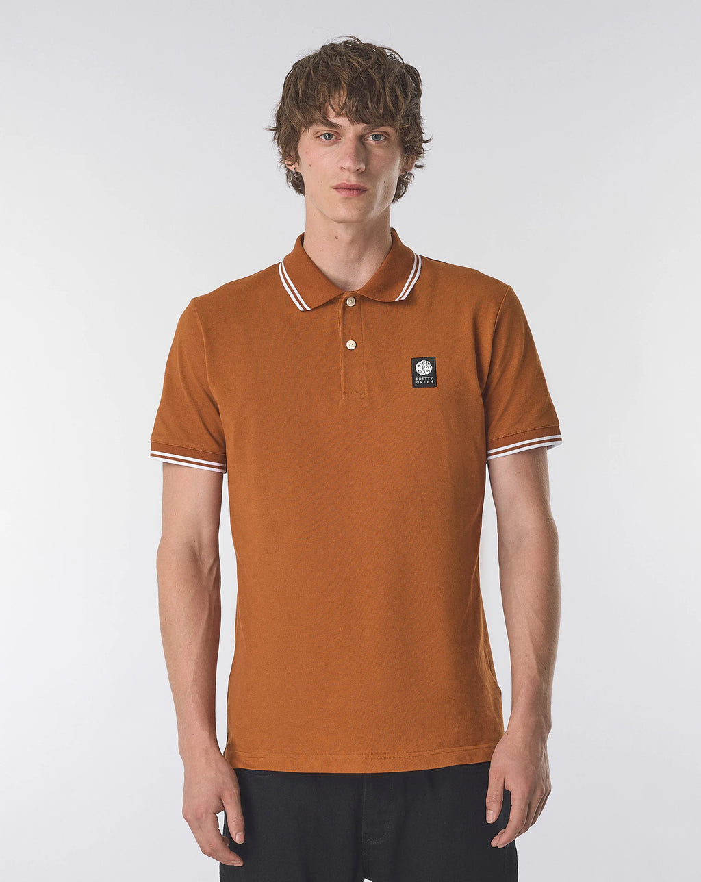 Pretty Green Rayner SS Polo Rust
