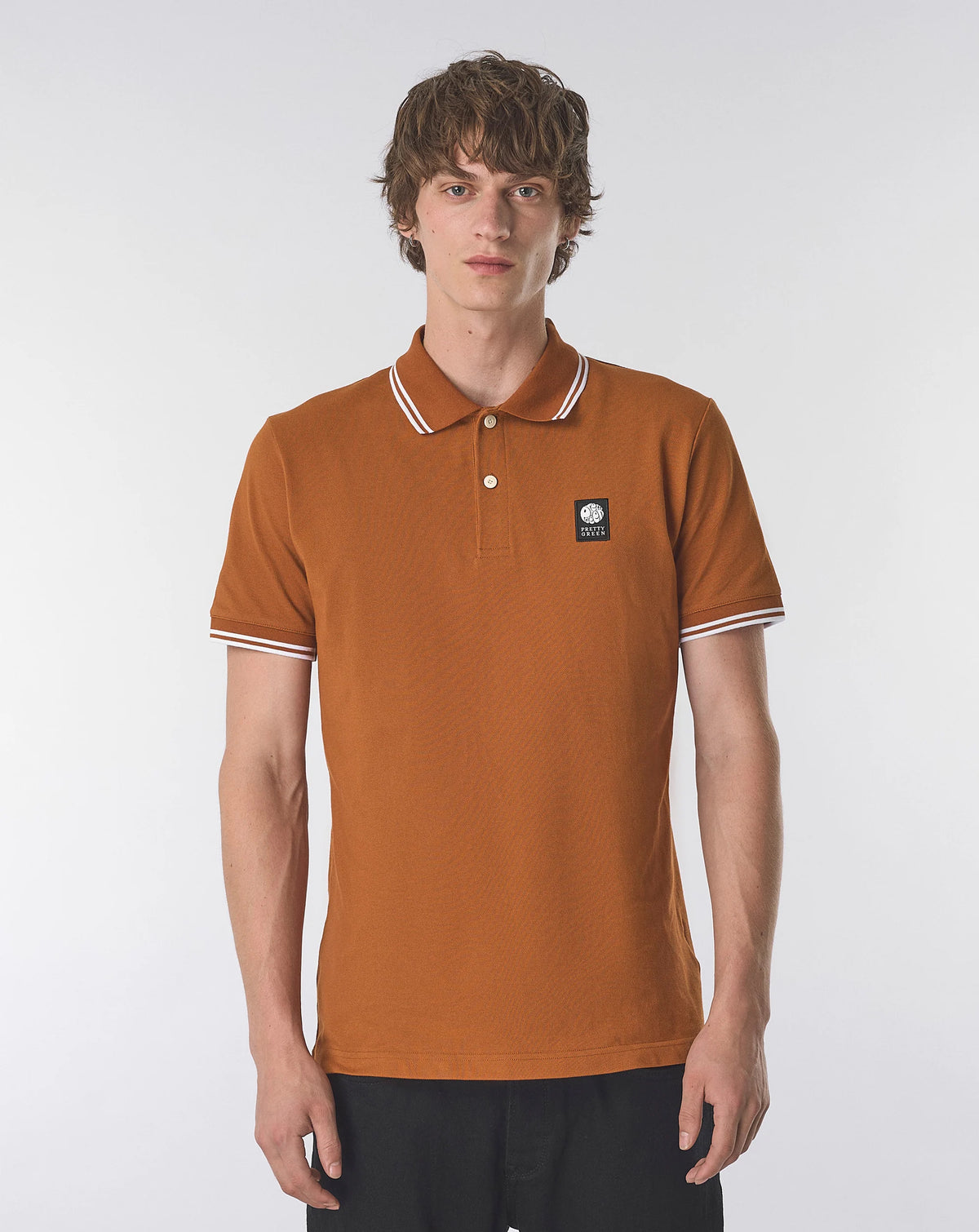 Pretty Green Rayner SS Polo Rust