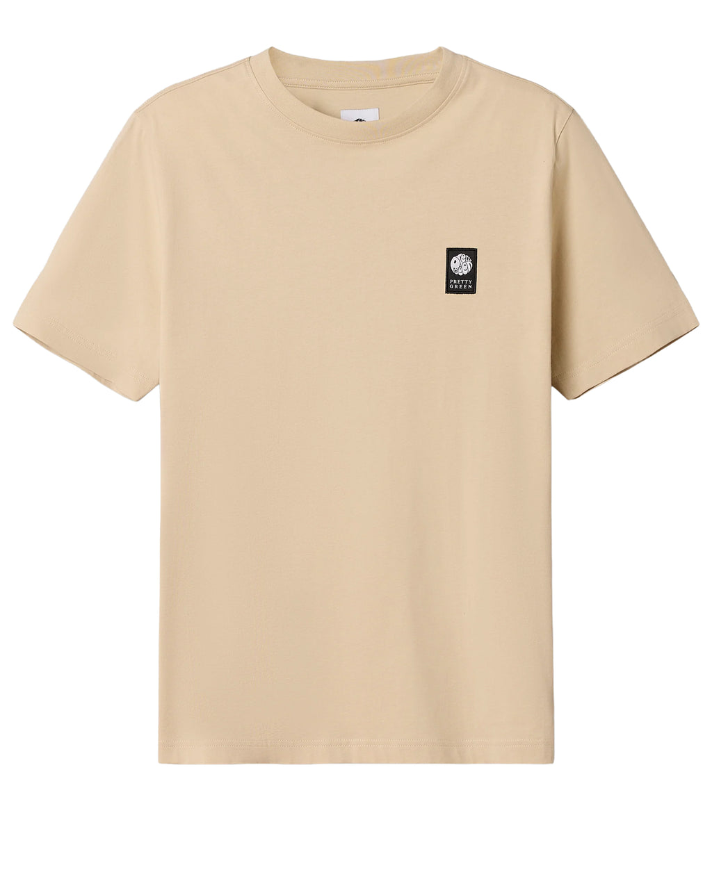 Pretty Green Sinclair Short Sleeve T-Shirt Champagne