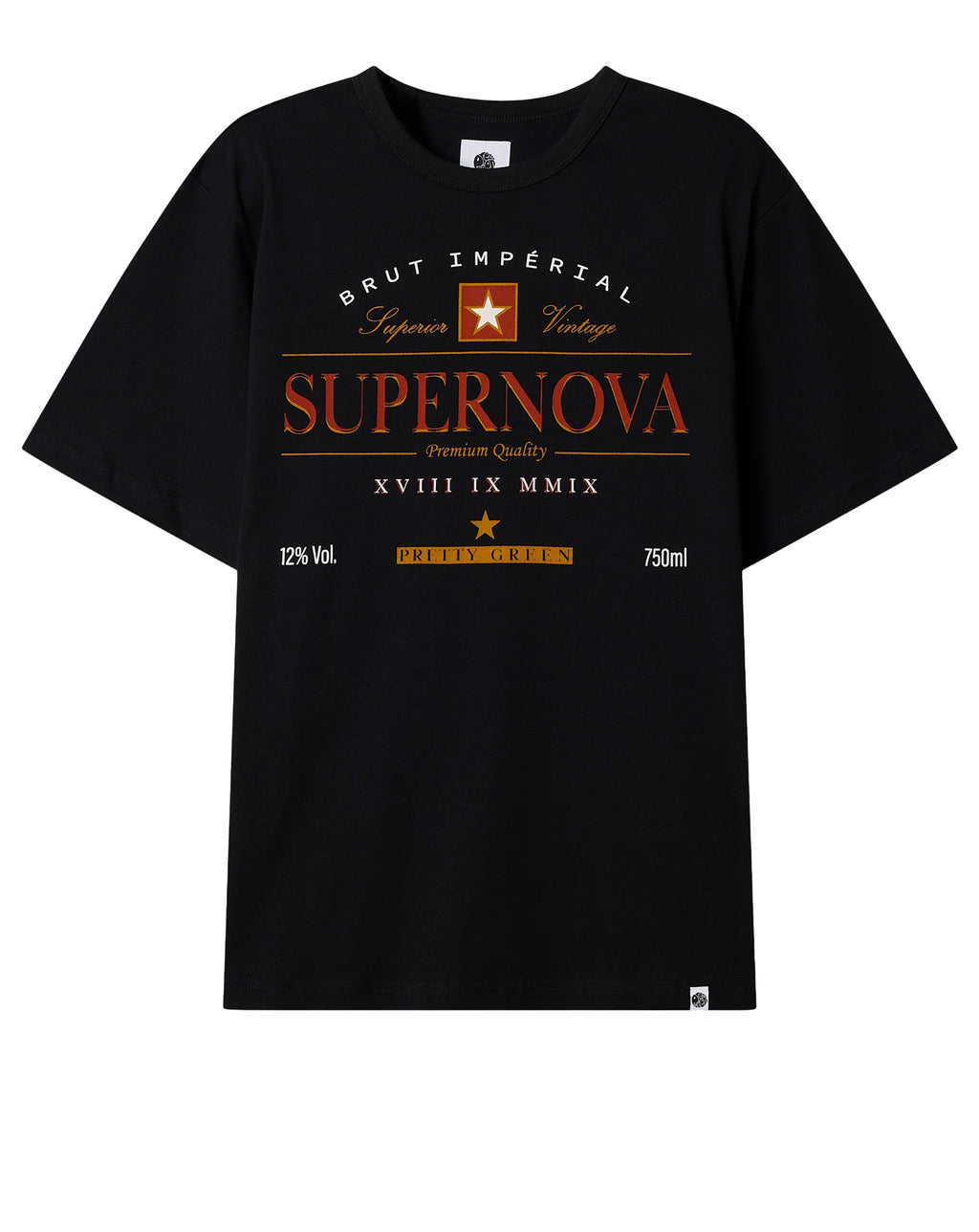 Pretty Green Supernova T-`Shirt BLACK