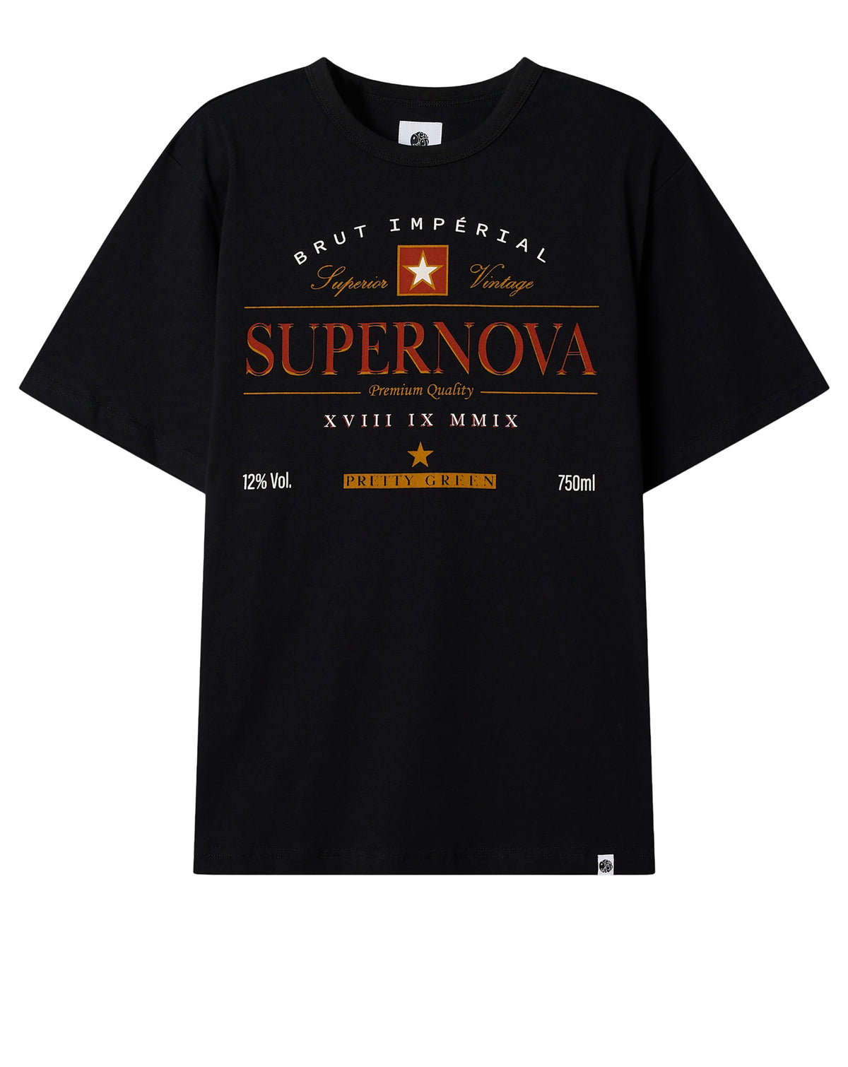 Pretty Green Supernova T-`Shirt BLACK