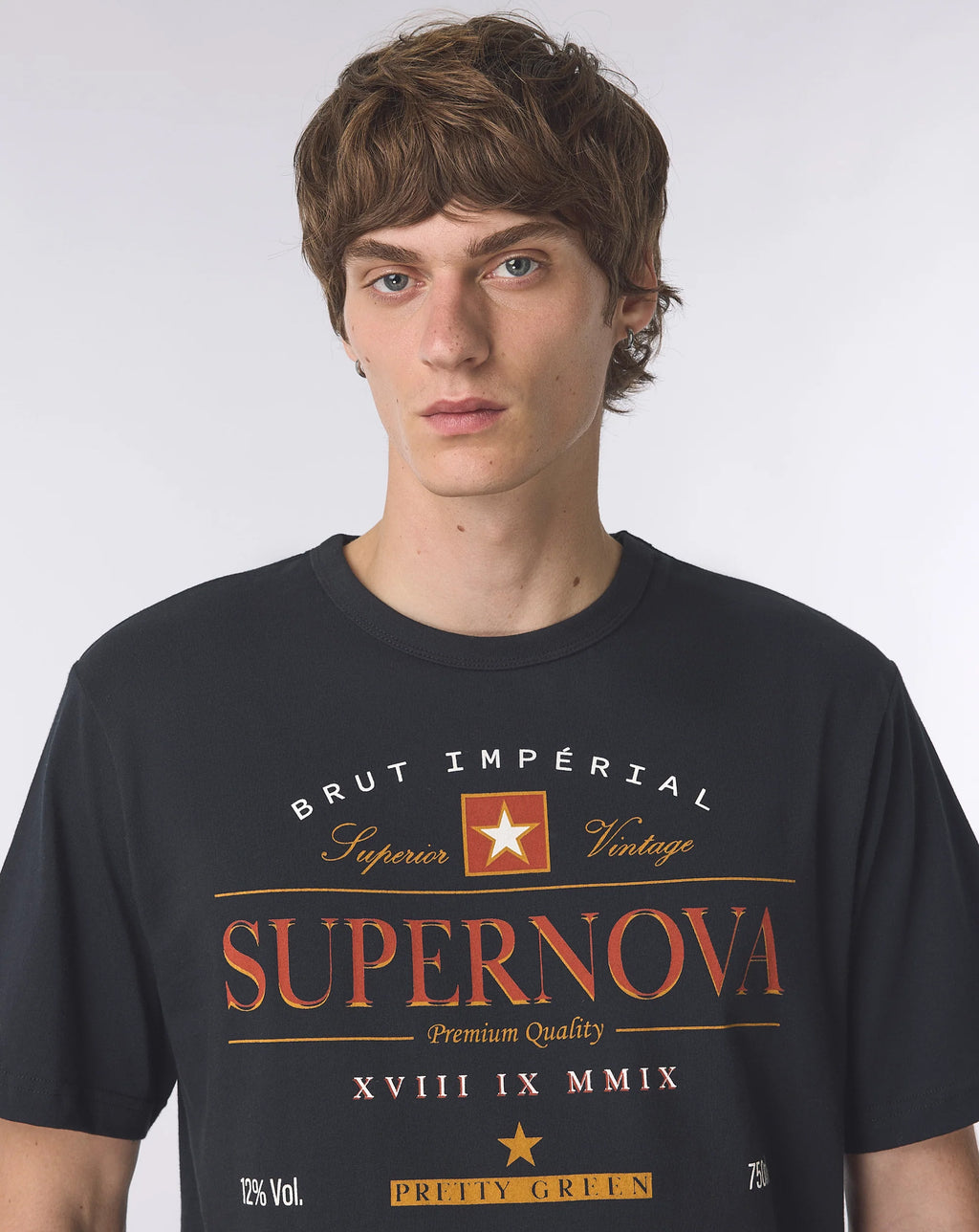 Pretty Green Supernova T-`Shirt BLACK