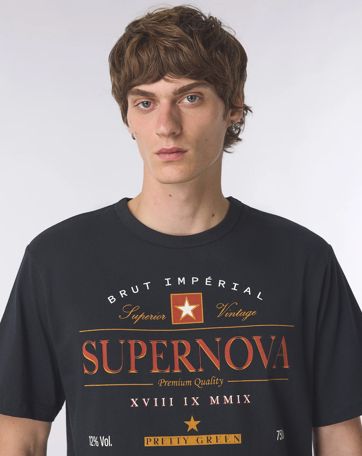 Pretty Green Supernova T-`Shirt BLACK