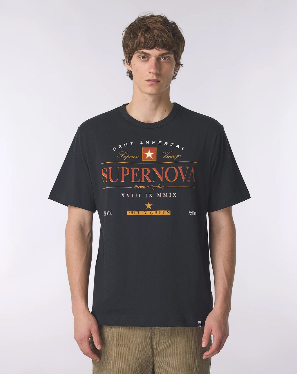 Pretty Green Supernova T-`Shirt BLACK