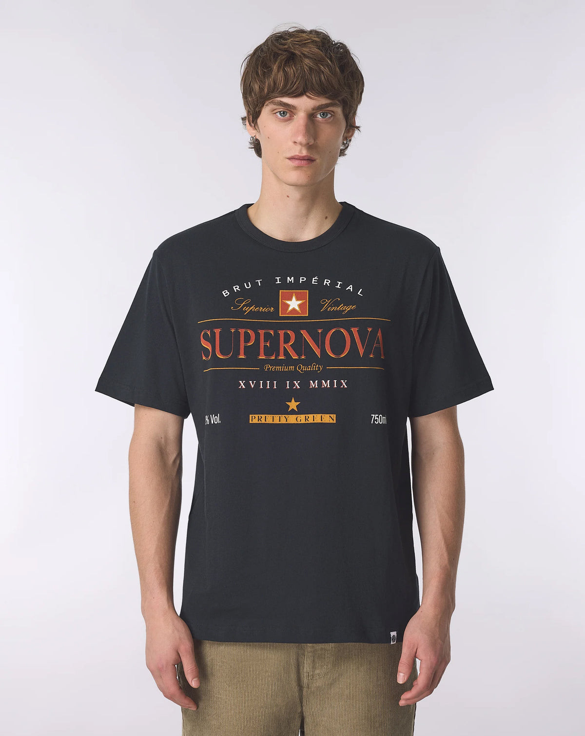 Pretty Green Supernova T-`Shirt BLACK