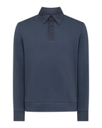Remus Uomo Long Sleeve Polo Shirt Navy