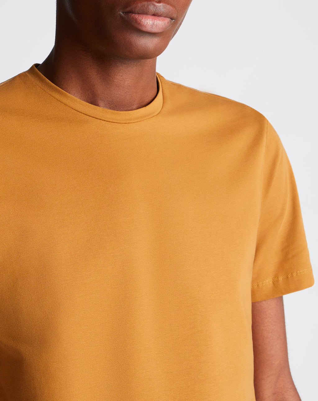 Remus Uomo Premium Quality Crew Neck T-Shirt Mustard