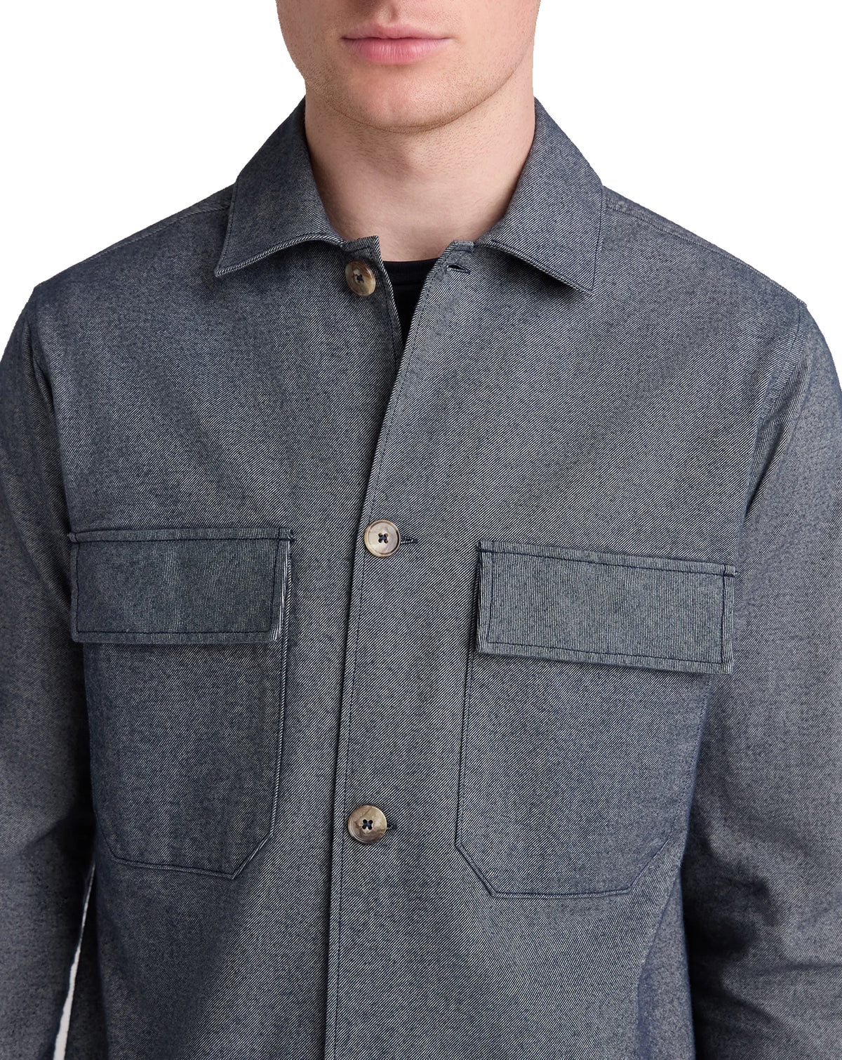 Remus Uomo Cotton Stretch Shacket/Paulo DARK BLUE
