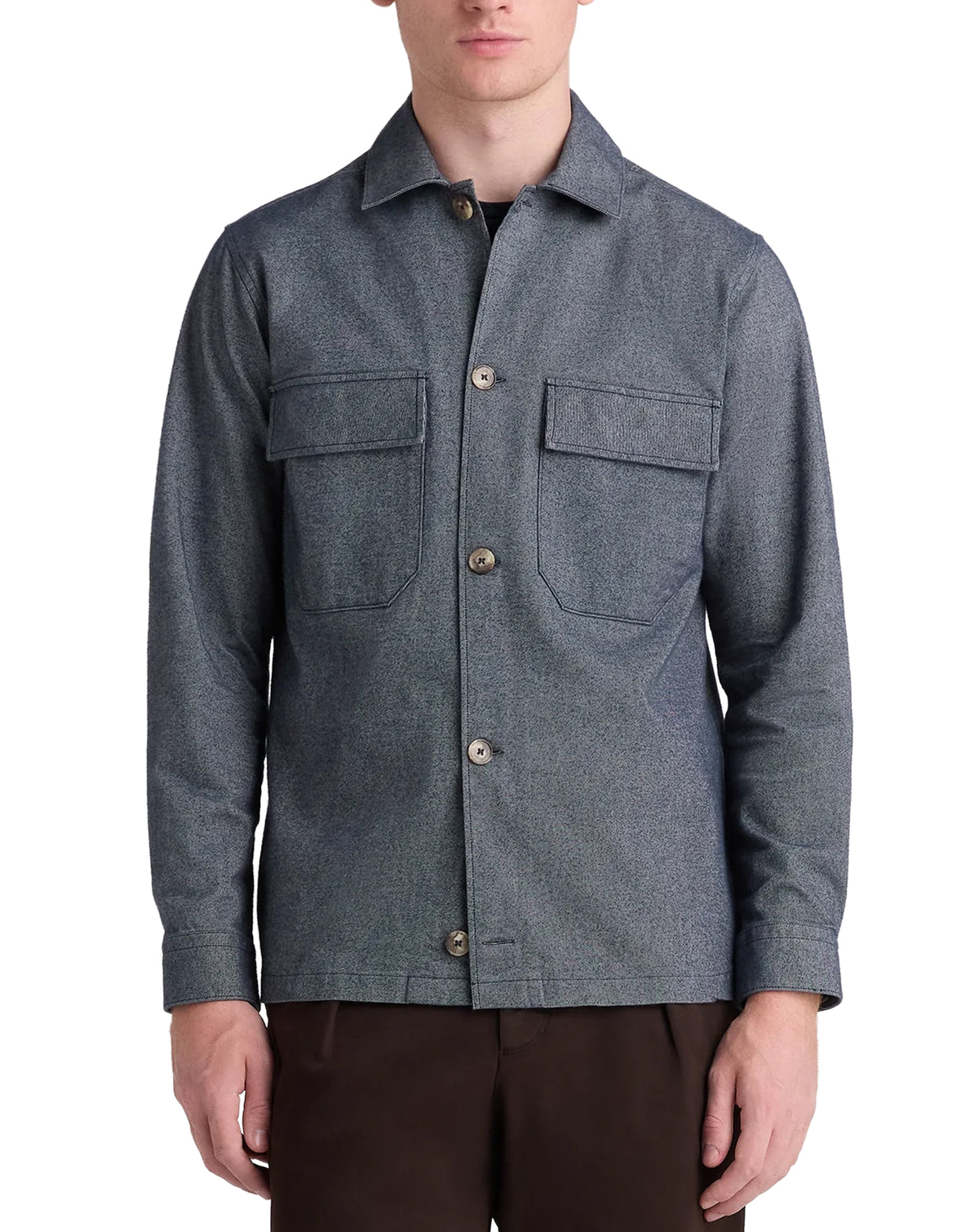 Remus Uomo Cotton Stretch Shacket/Paulo DARK BLUE