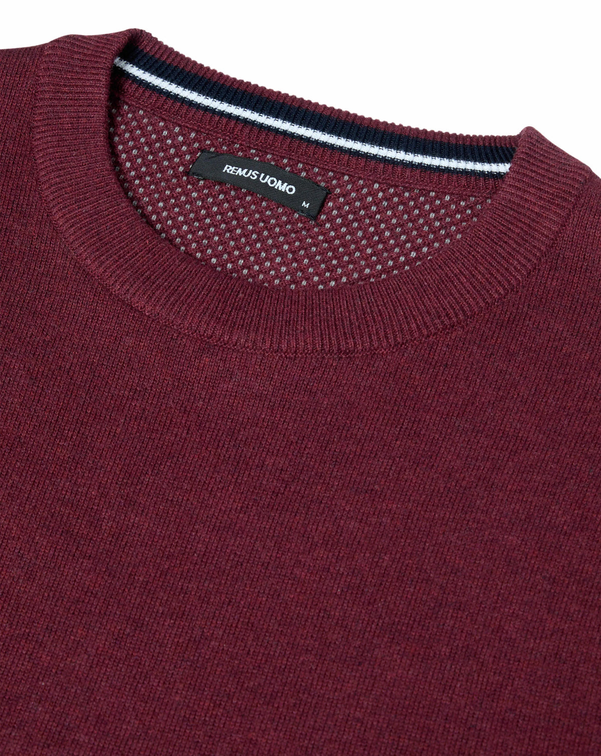 Remus Uomo Crew Neck Knit Sweater BURGUNDY