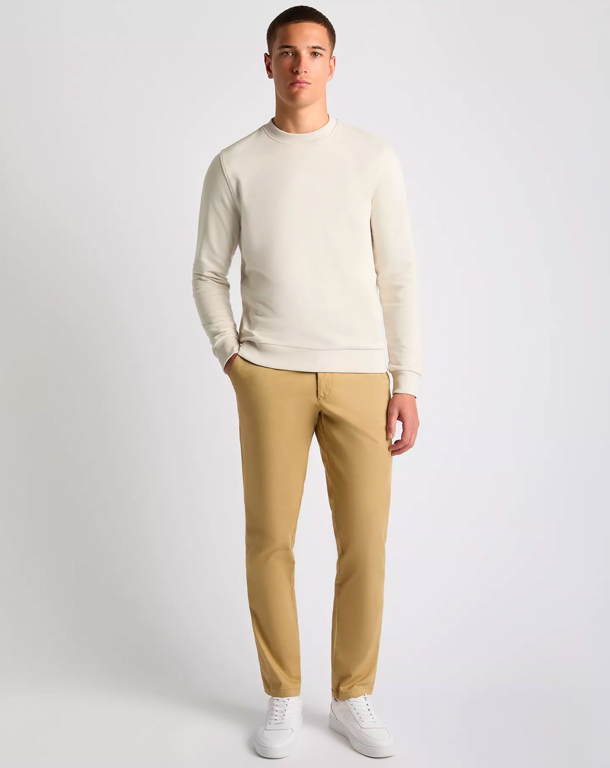 Remus Uomo Crew Neck SweatShirt Cream
