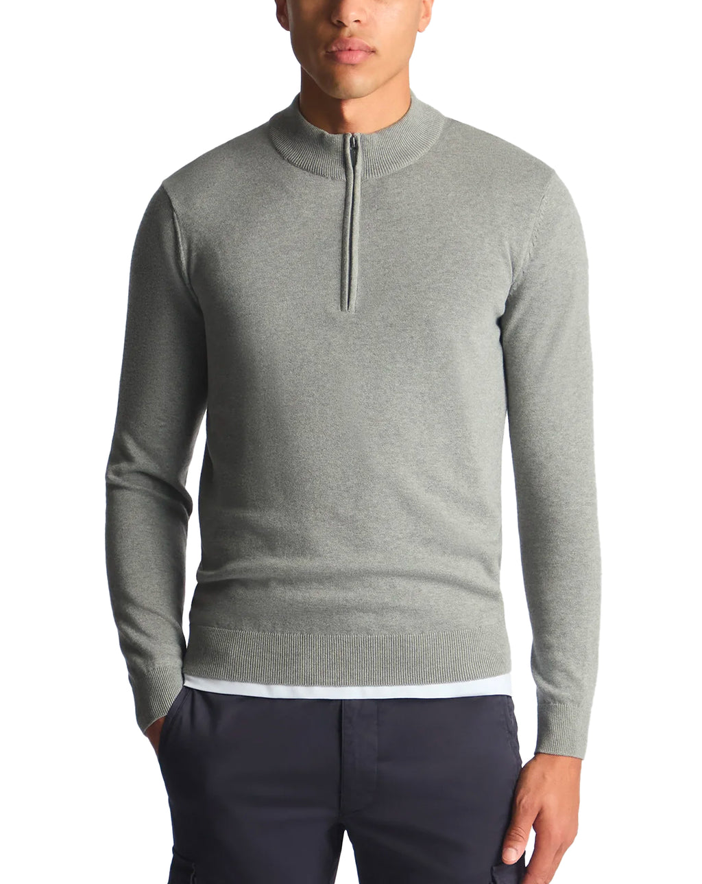 Remus Uomo Remus Uomo crew neck sweater 1/4 zip GREY