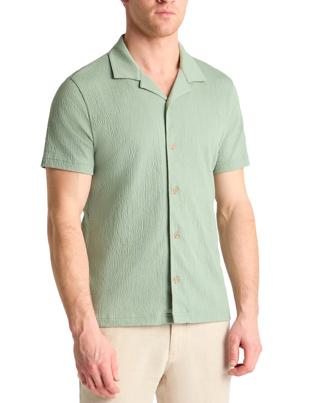 Remus Uomo Cuban collar shirt Iceberg Green