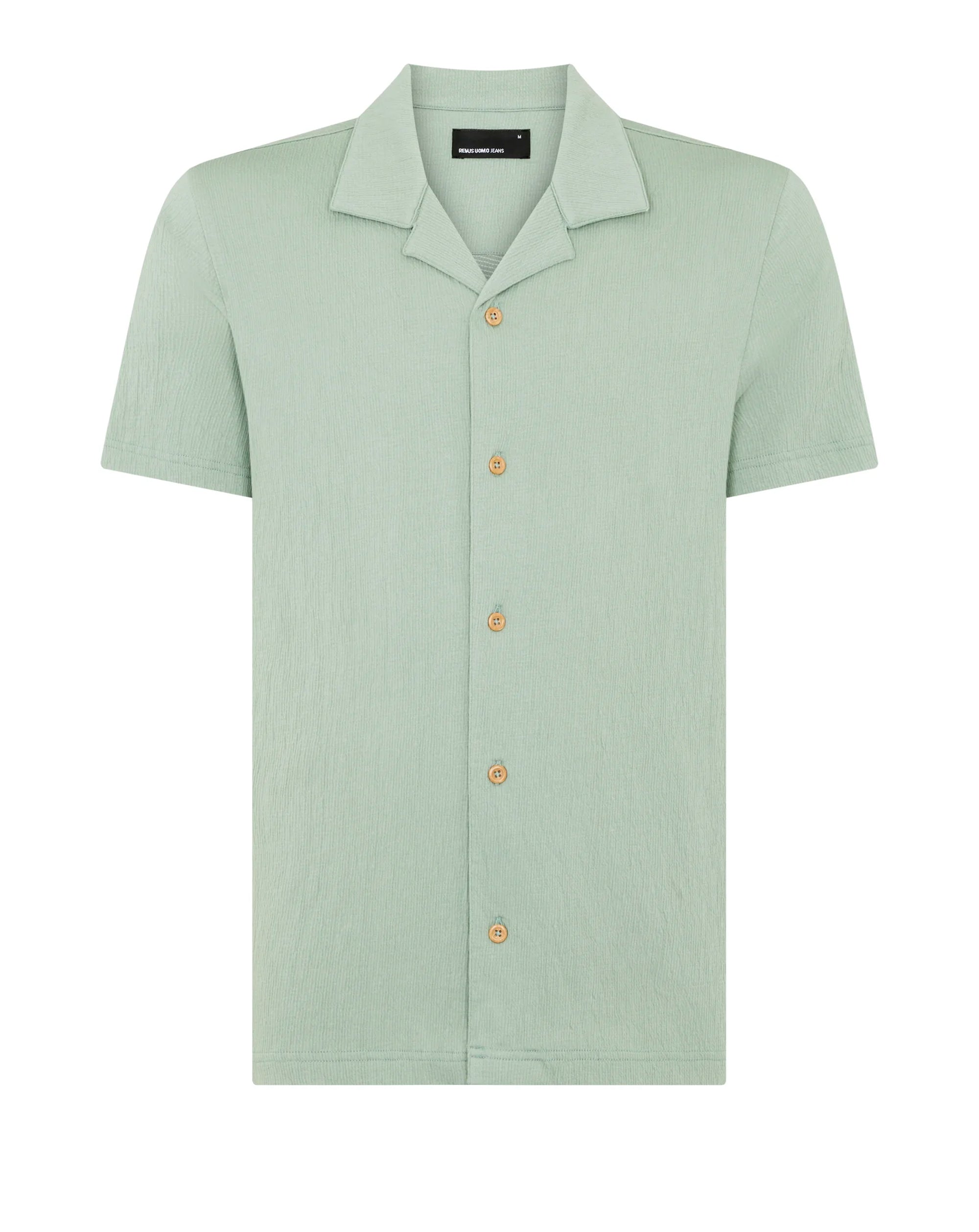 Remus Uomo Cuban collar shirt Iceberg Green