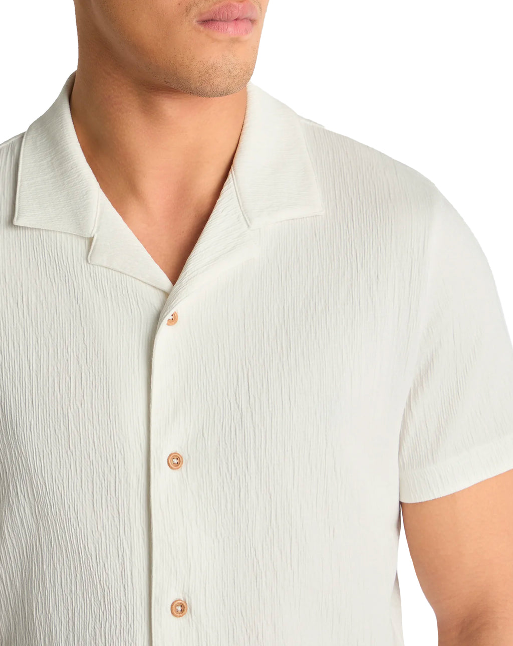 Remus Uomo Cuban collar shirt OFF WHITE