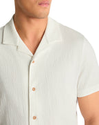 Remus Uomo Cuban collar shirt OFF WHITE