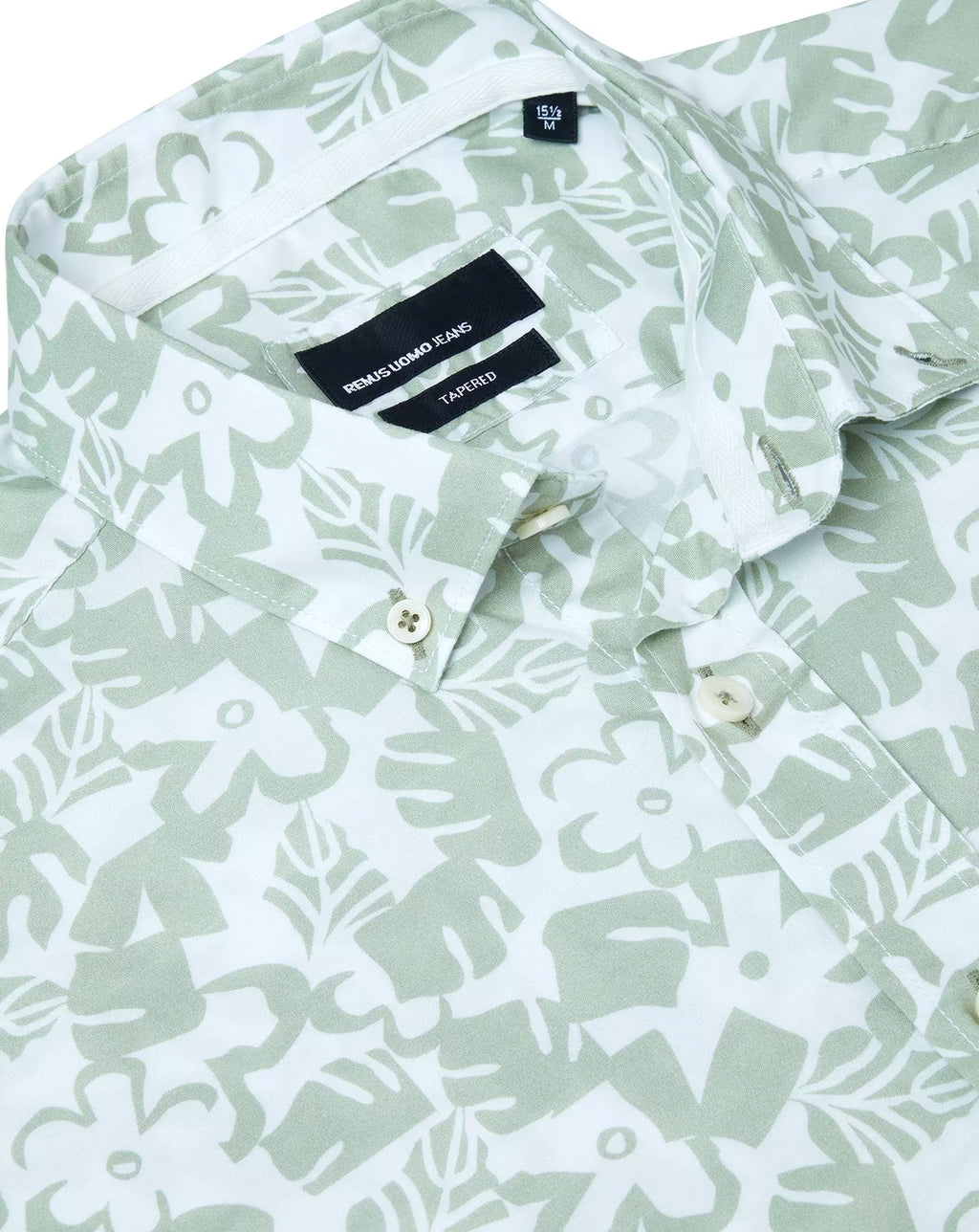Remus Uomo Resort Floral Shirt Green