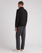 Remus Uomo Half Zip Long Sleeve Jersey Jumper BLACK