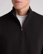 Remus Uomo Half Zip Long Sleeve Jersey Jumper BLACK