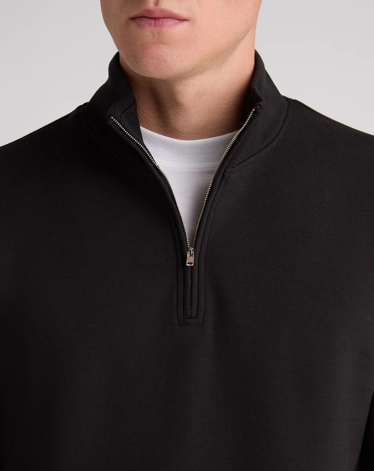 Remus Uomo Half Zip Long Sleeve Jersey Jumper BLACK