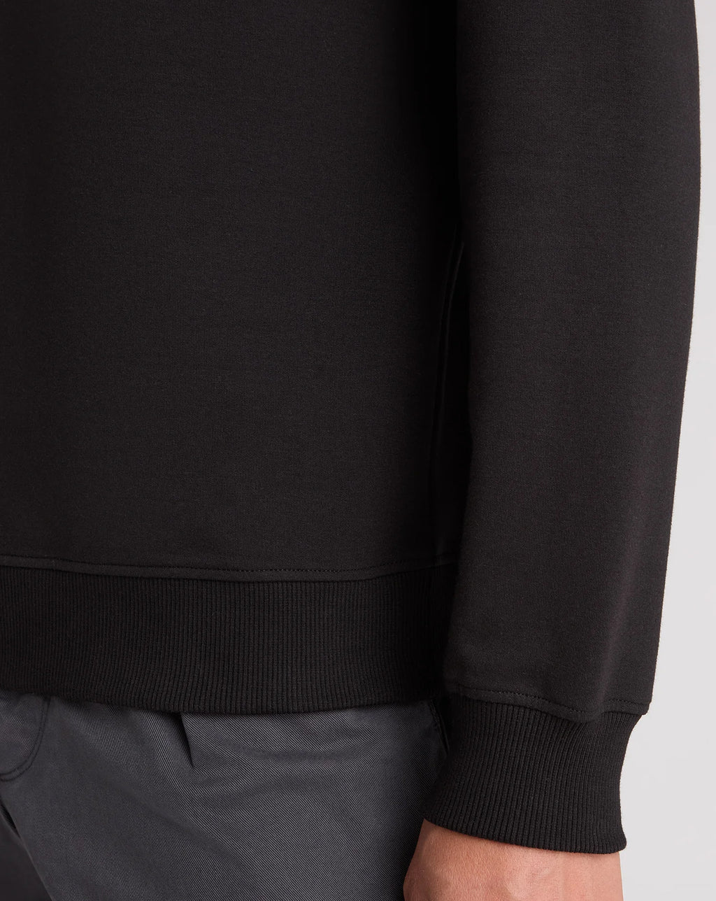 Remus Uomo Half Zip Long Sleeve Jersey Jumper BLACK