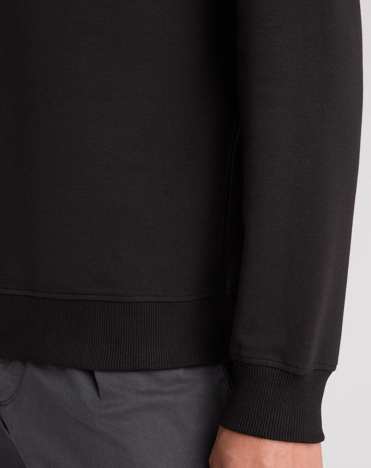 Remus Uomo Half Zip Long Sleeve Jersey Jumper BLACK