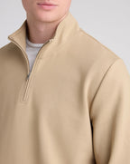Remus Uomo Half Zip Long Sleeve Jersey Jumper STONE