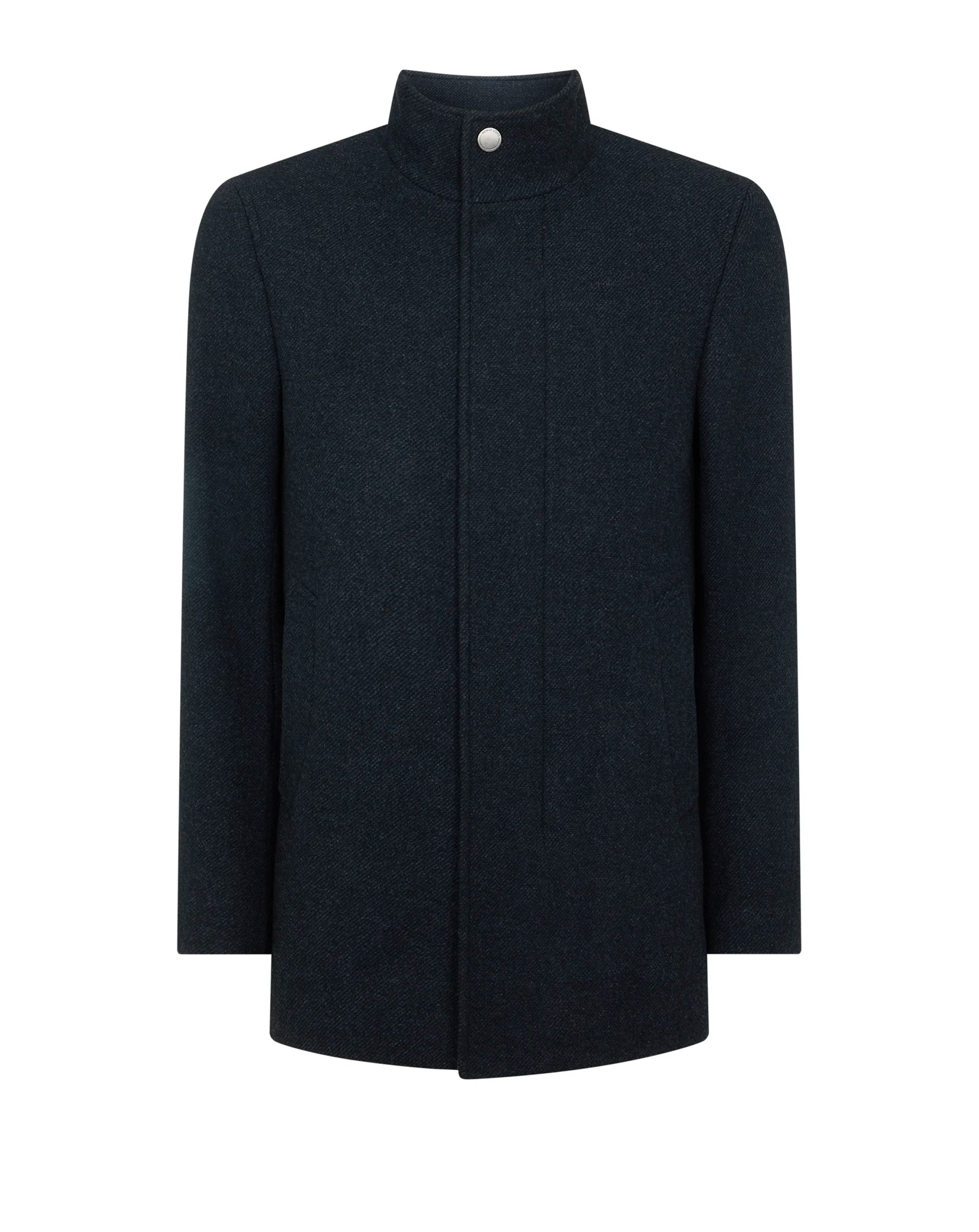 Remus Uomo Jacob Regular Fit Wool Blend Coat Navy